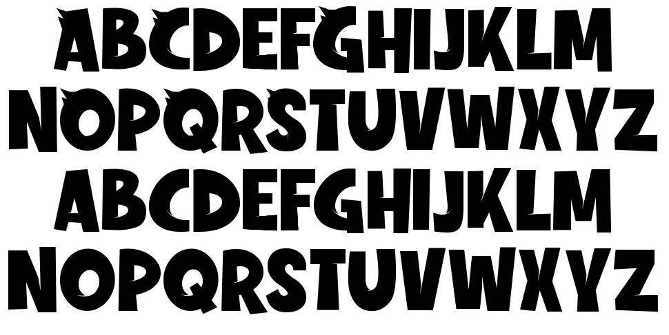 Whoody font specimens