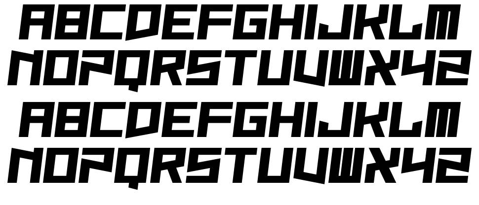 Wicked Jumps font specimens