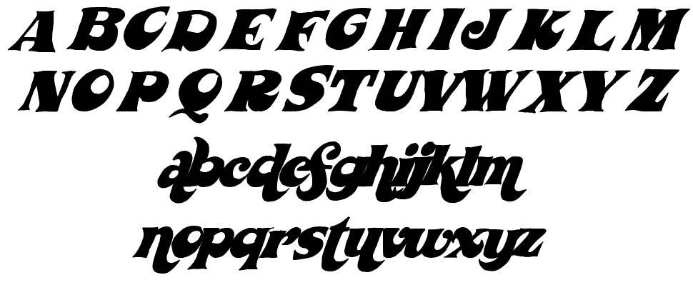 Wicked Seventies font specimens