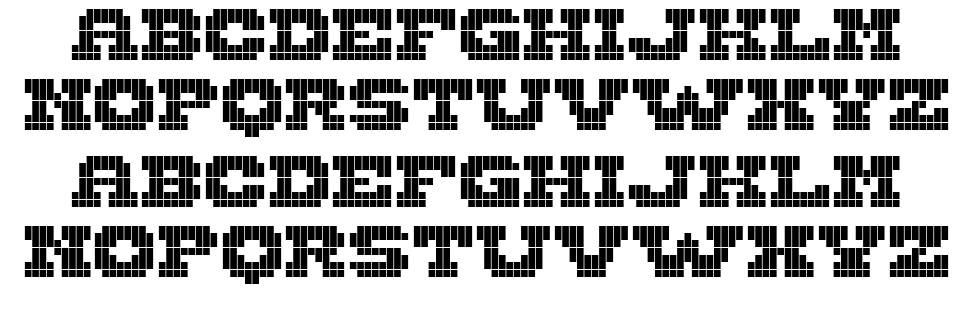 Wild West Pixel písmo Exempláře
