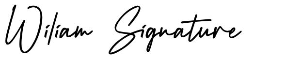 Wiliam Signature font