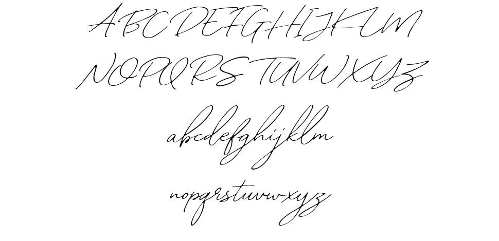 William Letter Signature フォント 標本
