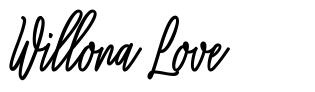 Willona Love шрифт