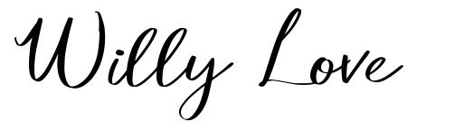 Willy Love font