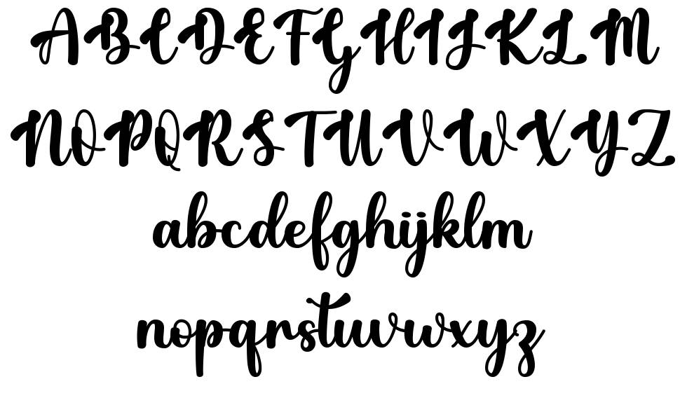 Wilona font Örnekler