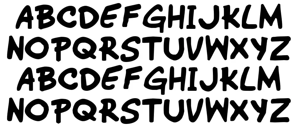 Wimp-Outfont specimens