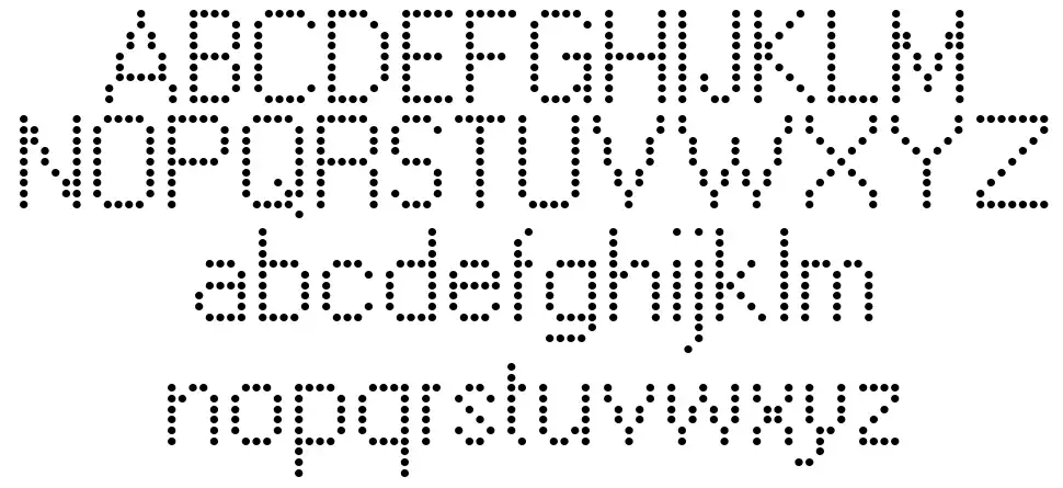 Windows Dots font specimens