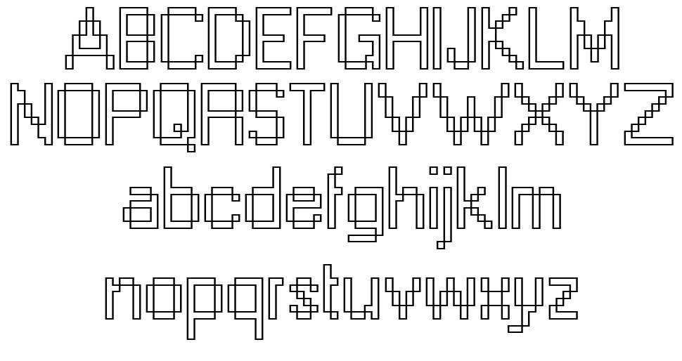 Windows Outline 字形 标本