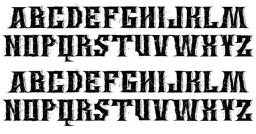 Wings of Darkness font specimens