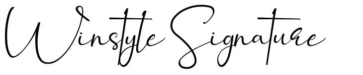 Winstyle Signature písmo
