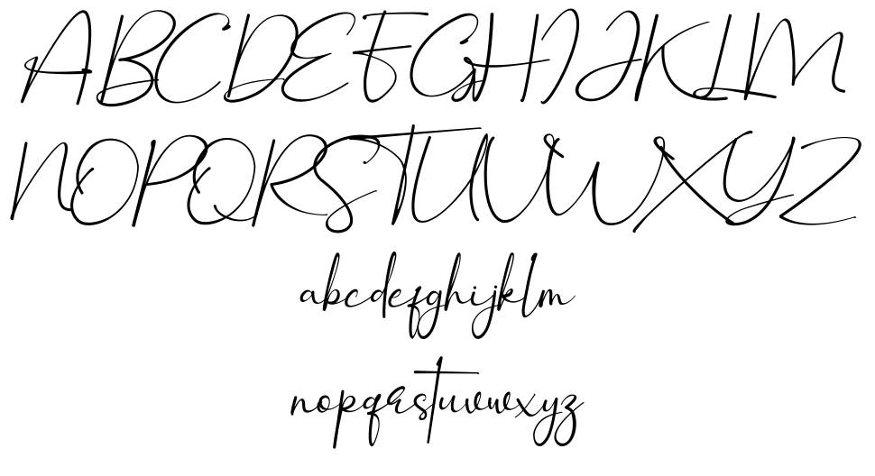 Winstyle Signature font specimens