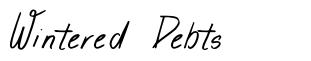 Wintered Debts font