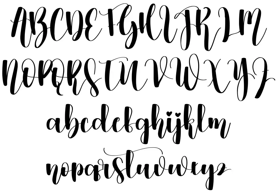 Winterlovefont specimens