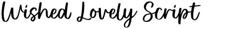 Wished Lovely Script