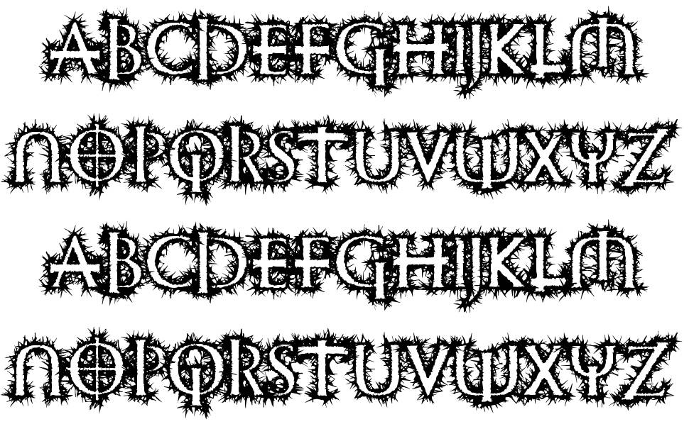 Witching Hour font specimens