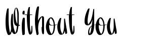 Without You font