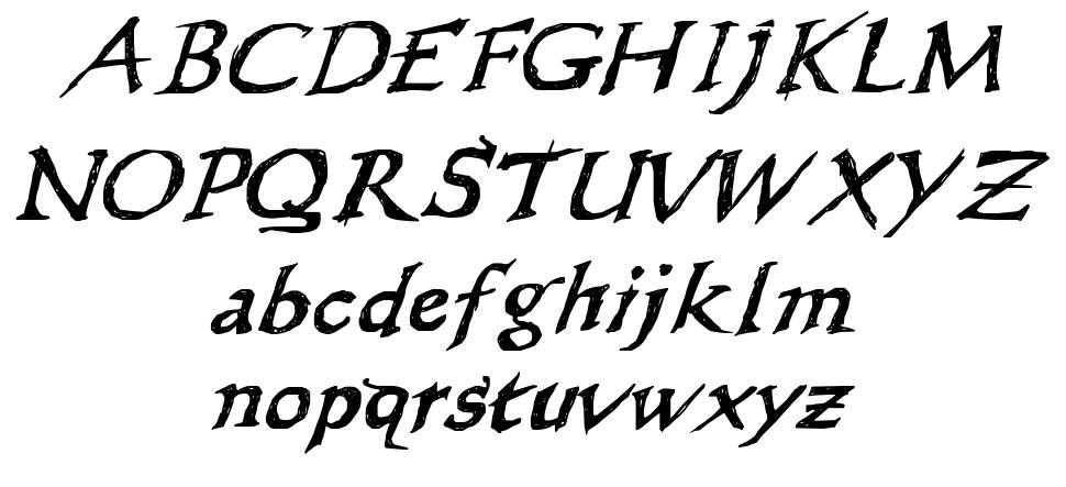 WL Scribble Flinger font specimens