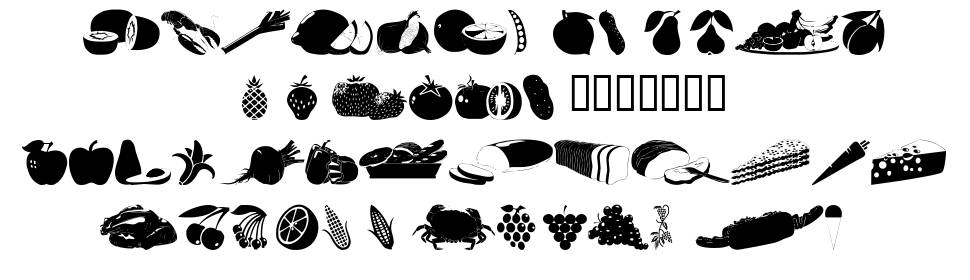 WM Food 1 font specimens