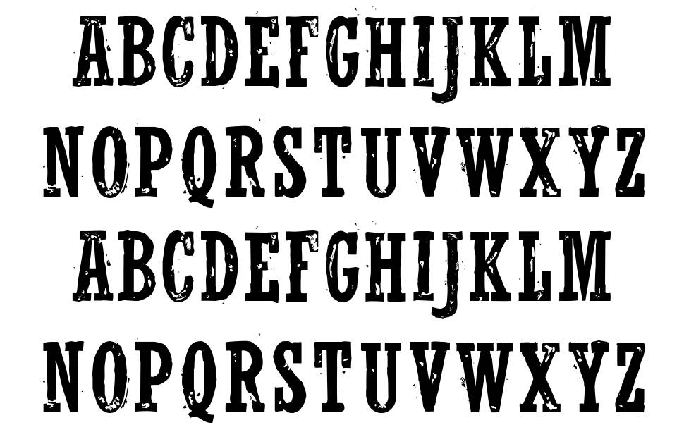 Wolfred Nelson font specimens