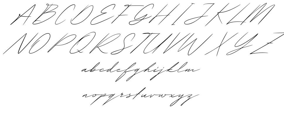 Wolvertton Signature font specimens