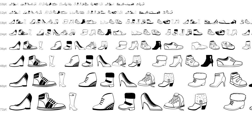Women And Shoes font Waterfall