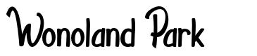 Wonoland Park font