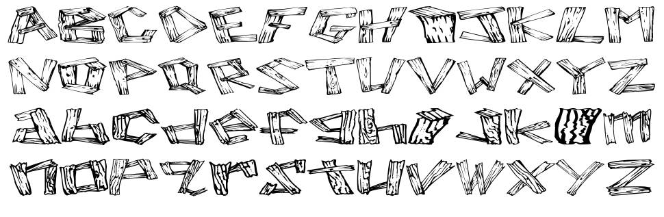 Wood 2 font specimens