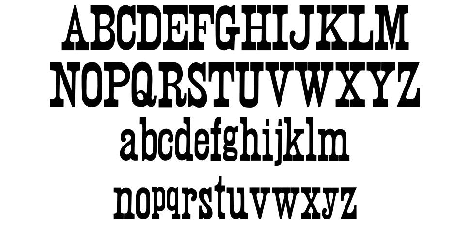 Wood Print 字形 标本