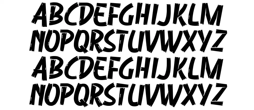 Wood Trapfont specimens