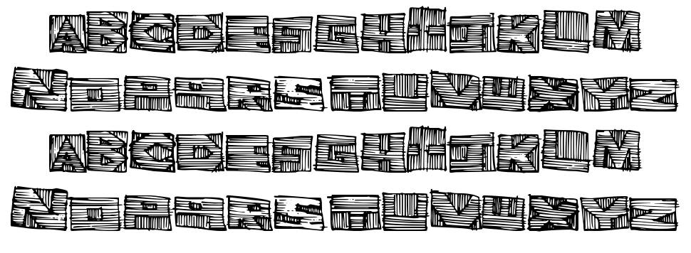 Woodblock Cutter font specimens