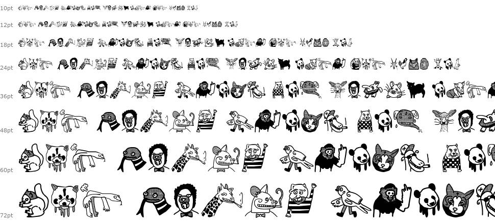 Woodcutter Animal Faces font Waterfall