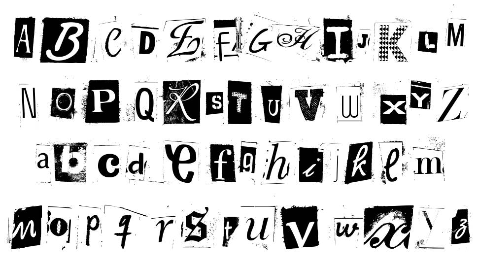 Woodcutter Anonymous part 2 font specimens