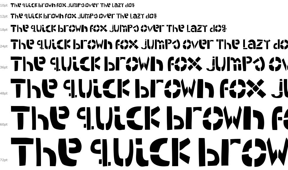 Woodcutter Army (stencil) font Waterfall