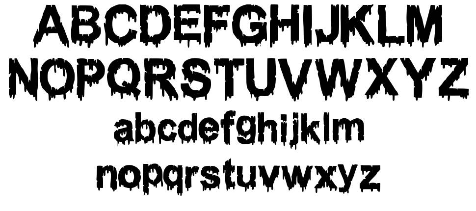 Woodcutter Dripping Classic Font fuente Especímenes