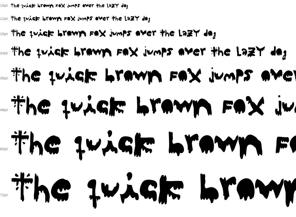 Woodcutter Dripping Nightmare font Şelale