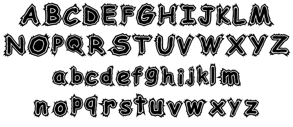 Woodcutter Electric font specimens