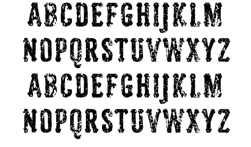 Woodcutter Justice font specimens