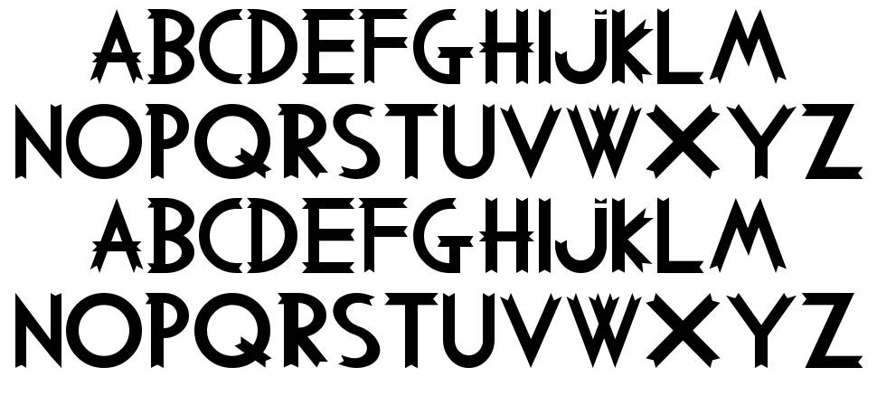 Woodcutter MMXV font Örnekler