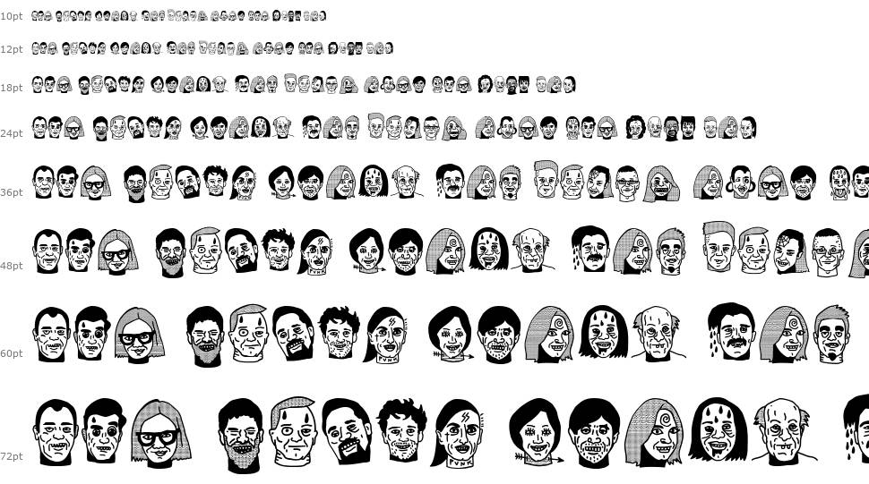 Woodcutter People Faces Vol.2 font Waterfall