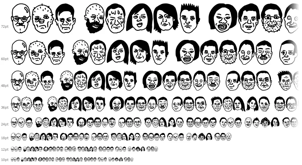 Woodcutter People Faces Vol3 font Waterfall