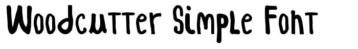 Woodcutter Simple Font carattere