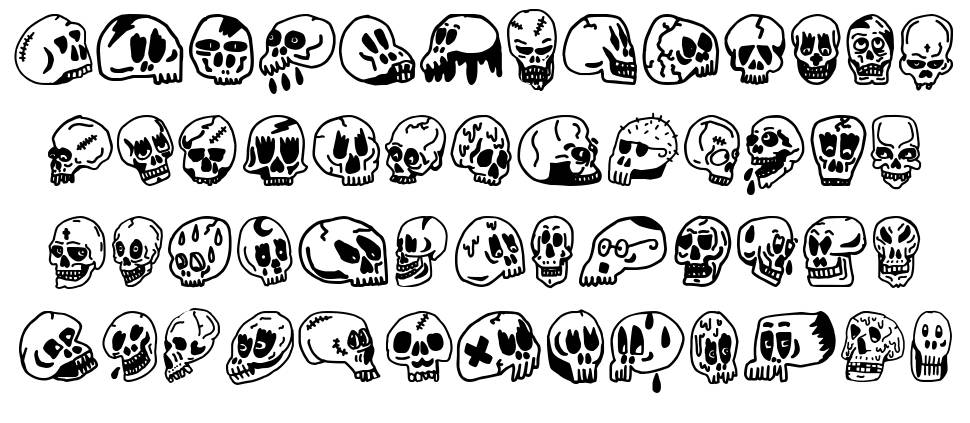 Woodcutter Skulls font