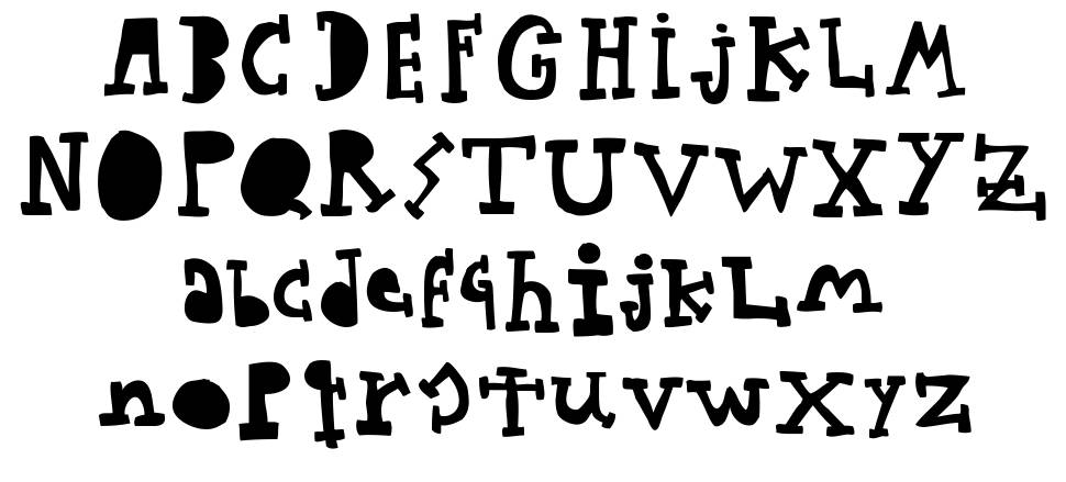 Woodcutter Typewritter carattere I campioni