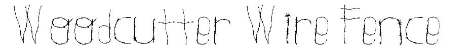 Woodcutter Wire Fence font