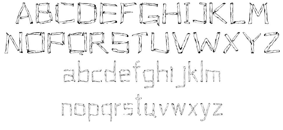 Woodenhead フォント 標本