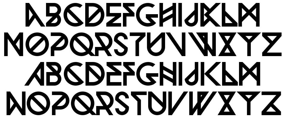 Woodwarrior font specimens