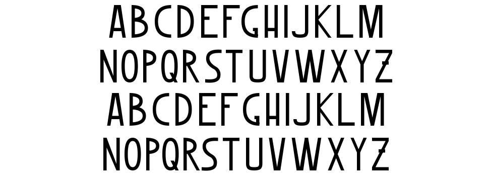 Woomble font specimens