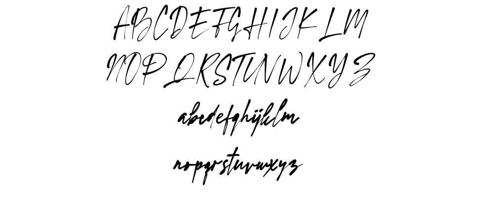 Word Signature font Örnekler