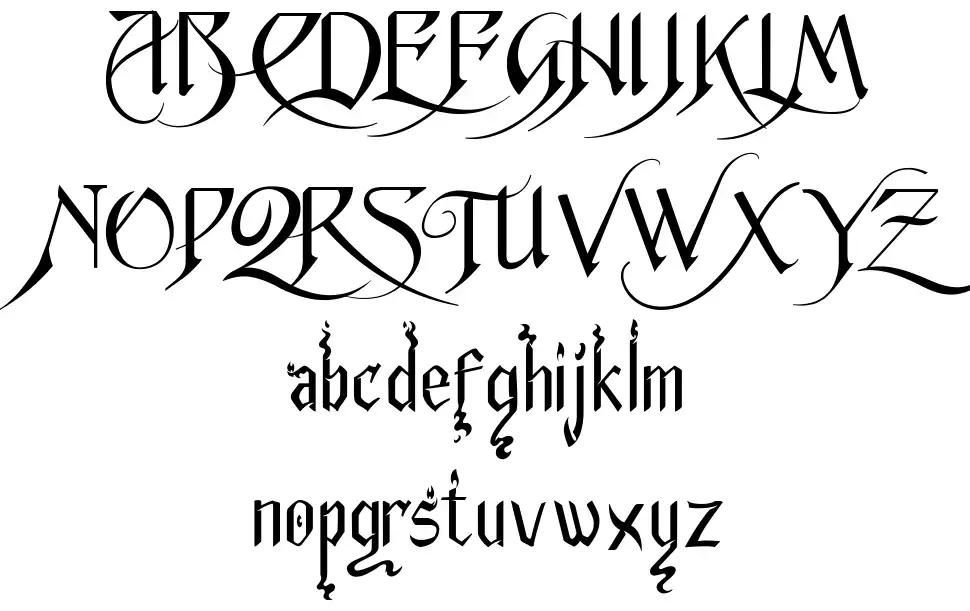 Wrath Styles font specimens