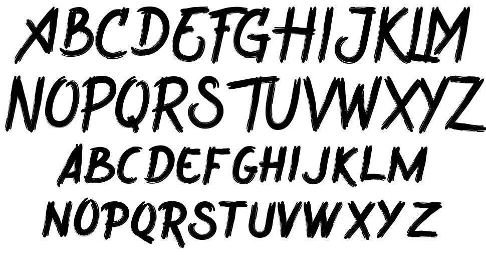 Wreckout font specimens